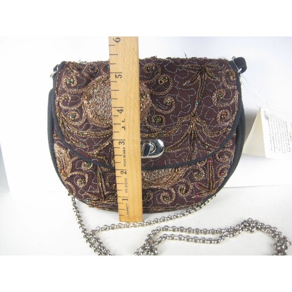 NEW World Finds Handmade Fair Trade Small Crossbody Sequin Purse Chain Strap Bag - Picture 6 of 16